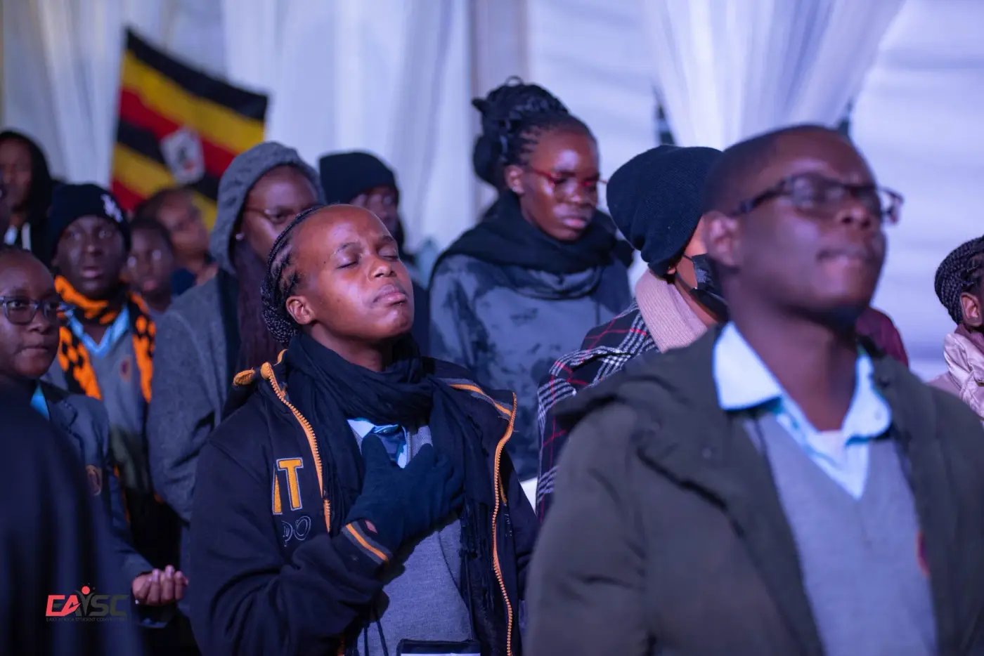 Congregation listening during a Time Is At Hand meeting