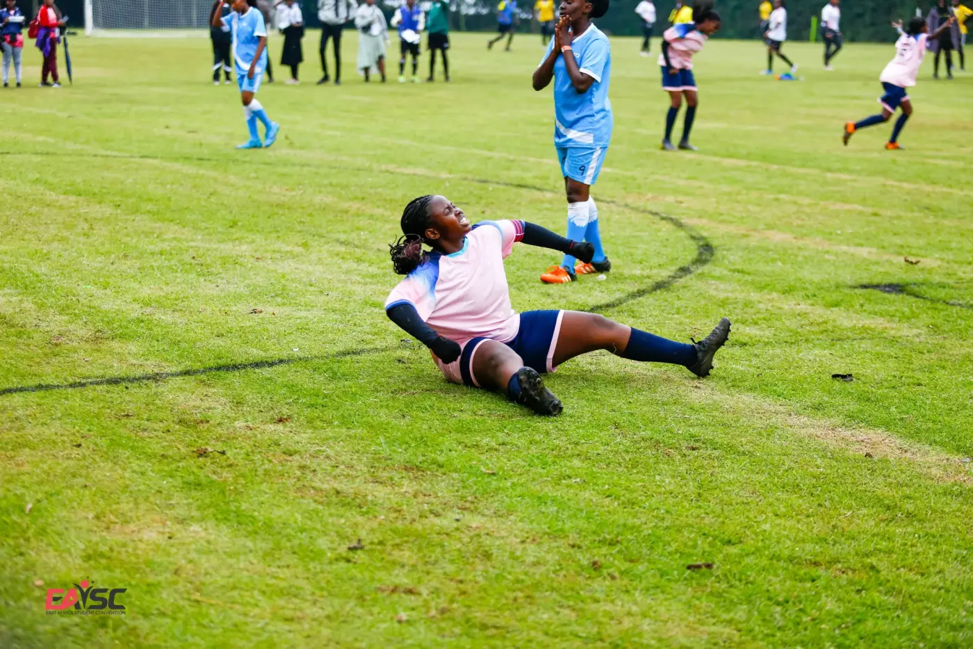Young people playing football at a ministry-supported event